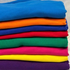 4-Way Stretch Soft Cotton Spandex Fabric Jersey Knit | Bestseller | Fabric By The Yard | Dusty Colors