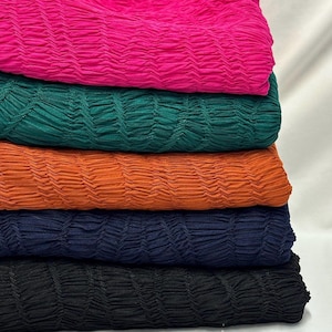 Jacquard  Texture Knit Spandex Fabric By The Yard Bubble Knit Spandex Texture Knit