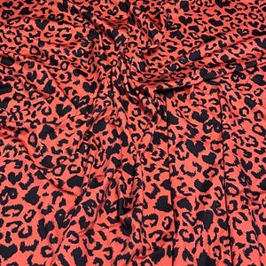 4 Way Stretch Print Nylon Spandex Fabric By The Yard Tricot Swim Wear Bikini Active Wear Leopard Animal Print 280 GSM