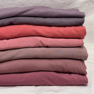 Nya färger! 4-vägs stretchigt bambutyg | Mjuk bambuspandex | Tyg som metervara | För klänningar, koftor och blusar | Dammiga lila nyanser