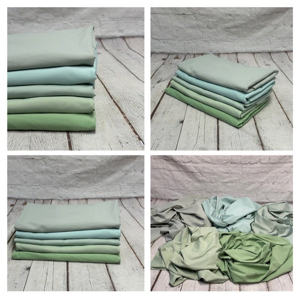 Nylon Spandex Tricot Solid Swimwear Activewear Fabric  By The Yard  Sage Pastel Shades Hues