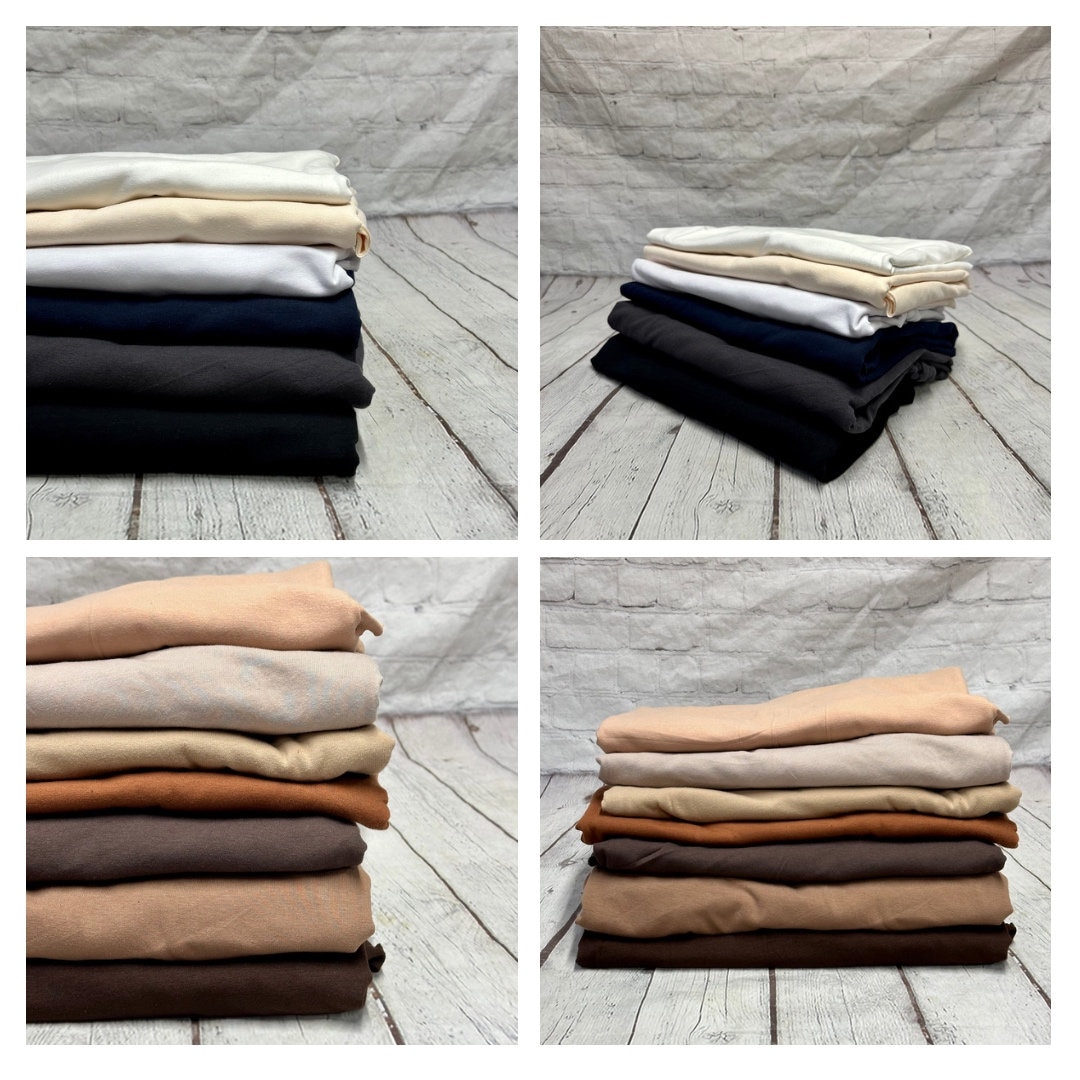 Ultra Soft 4 Way Stretch Cotton Spandex Jersey Knit Fabric by the Yard