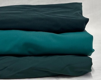 Nylon Spandex Tricot Solid Swimwear Activewear Fabric  By The Yard  Blue/Green Color Hue