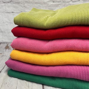 NEW COLORS! Texture Street  Rib Wave Knit Spandex Fabric By The Yard Urban Rib Cable Knit Spandex Texture Knit #7