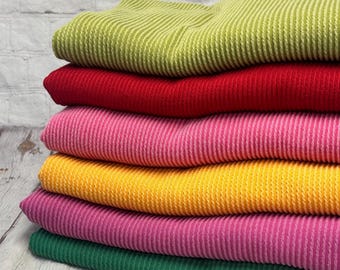 NEW COLORS! Texture Street  Rib Wave Knit Spandex Fabric By The Yard Urban Rib Cable Knit Spandex Texture Knit #7