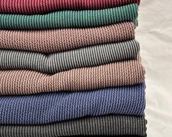 NEW COLORS! Texture Street  Rib Wave Knit Spandex Fabric By The Yard Urban Rib Cable Knit Spandex Texture Knit #1