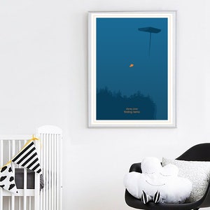 Finding Nemo Poster, Disney Pixar Movie Minimal Print, Living Room Wall Art, Cartoon Artwork