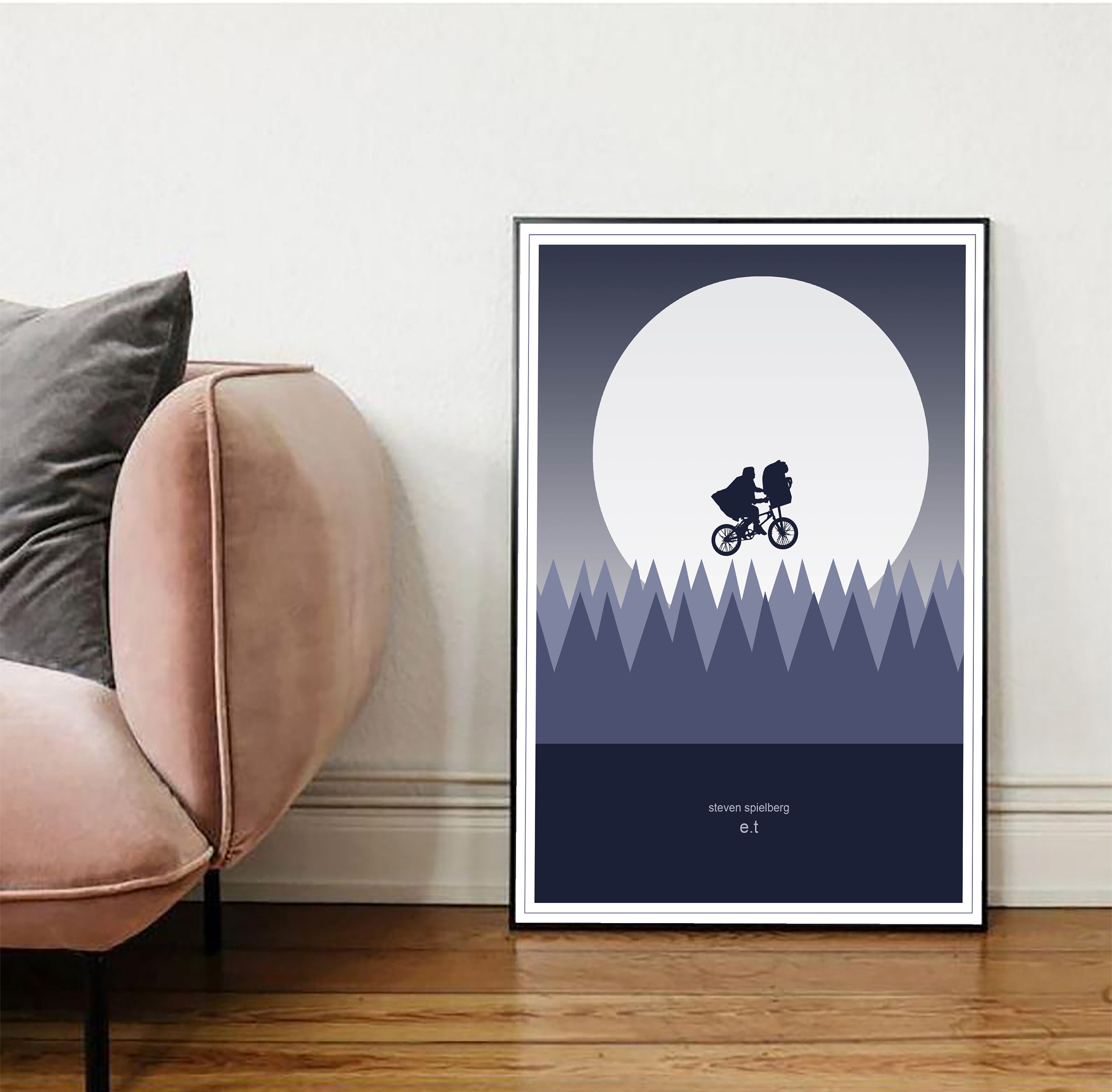 E.T Poster, Steven Spielberg Print Collection, Minimal Home Decor