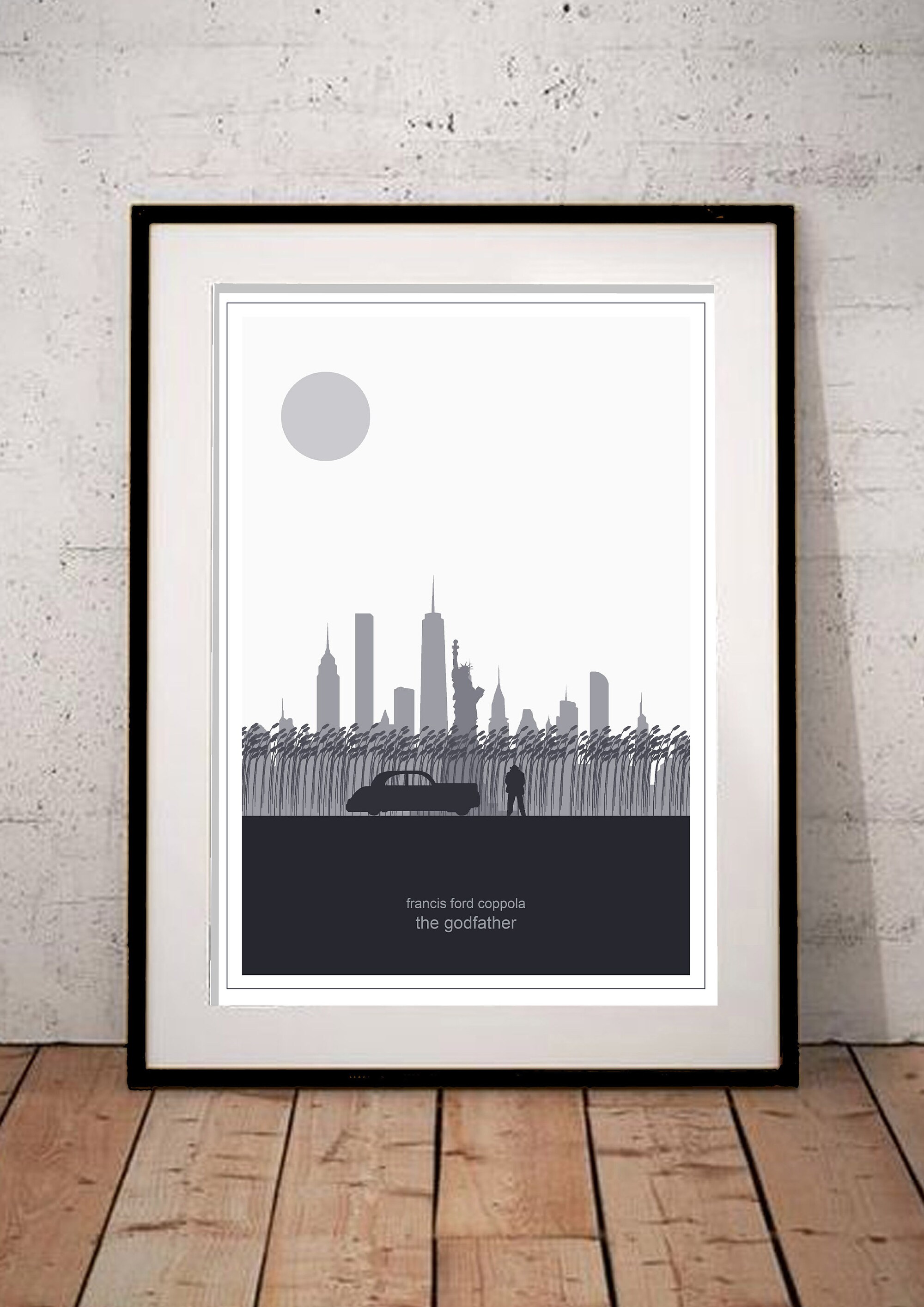 The Godfather Poster, The Godfather Minimal Print, Cult Classic Movie Poster