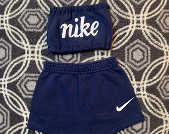 nike bandeau top and shorts
