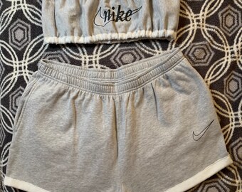 nike tube top and shorts