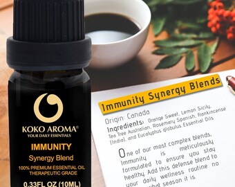 KOKO AROMA Aromatherapy Immunity Essential Oil Blends (BL-Immunity)