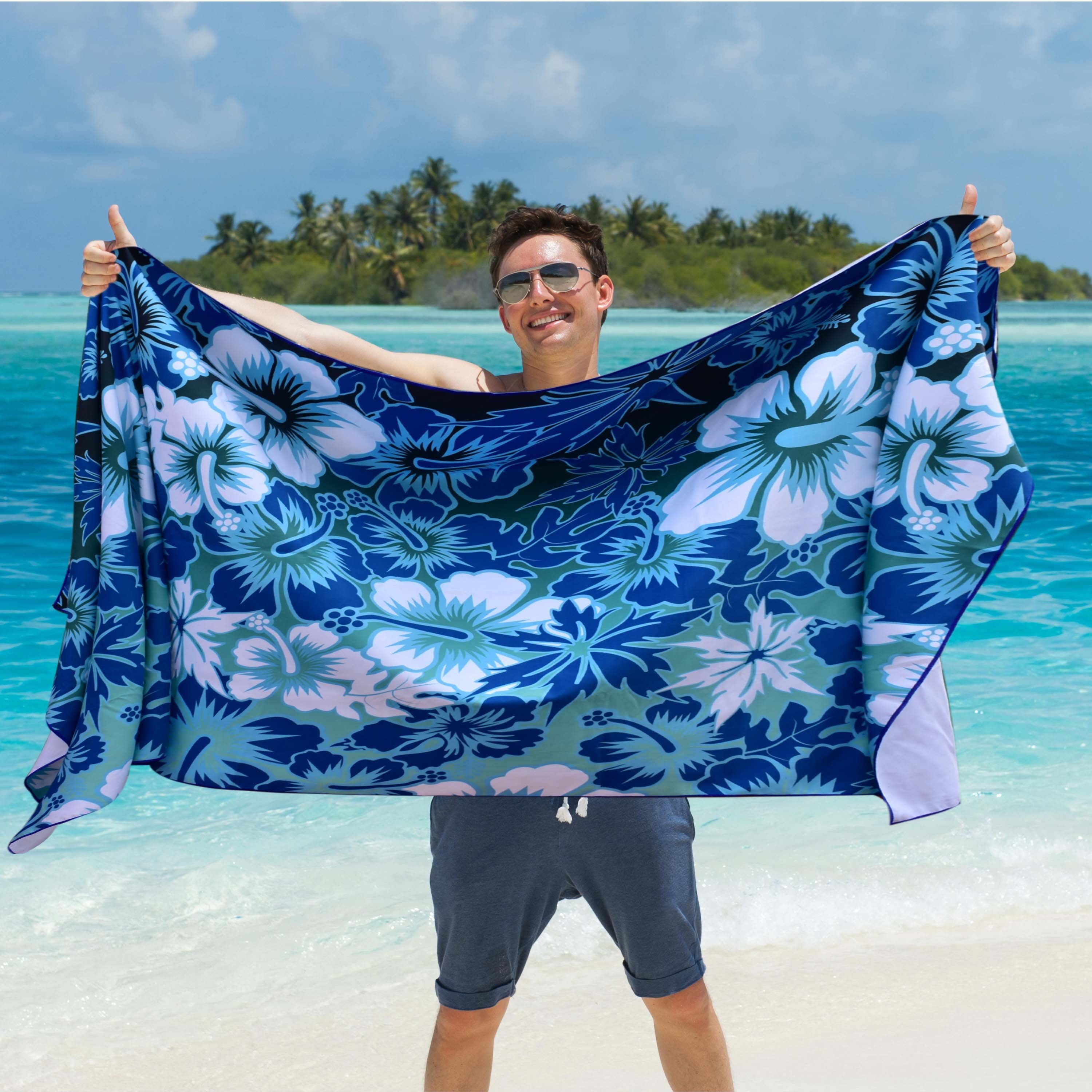 Microfiber Beach Towel Oversized XL 78 x 35 HIBISCUS Etsy
