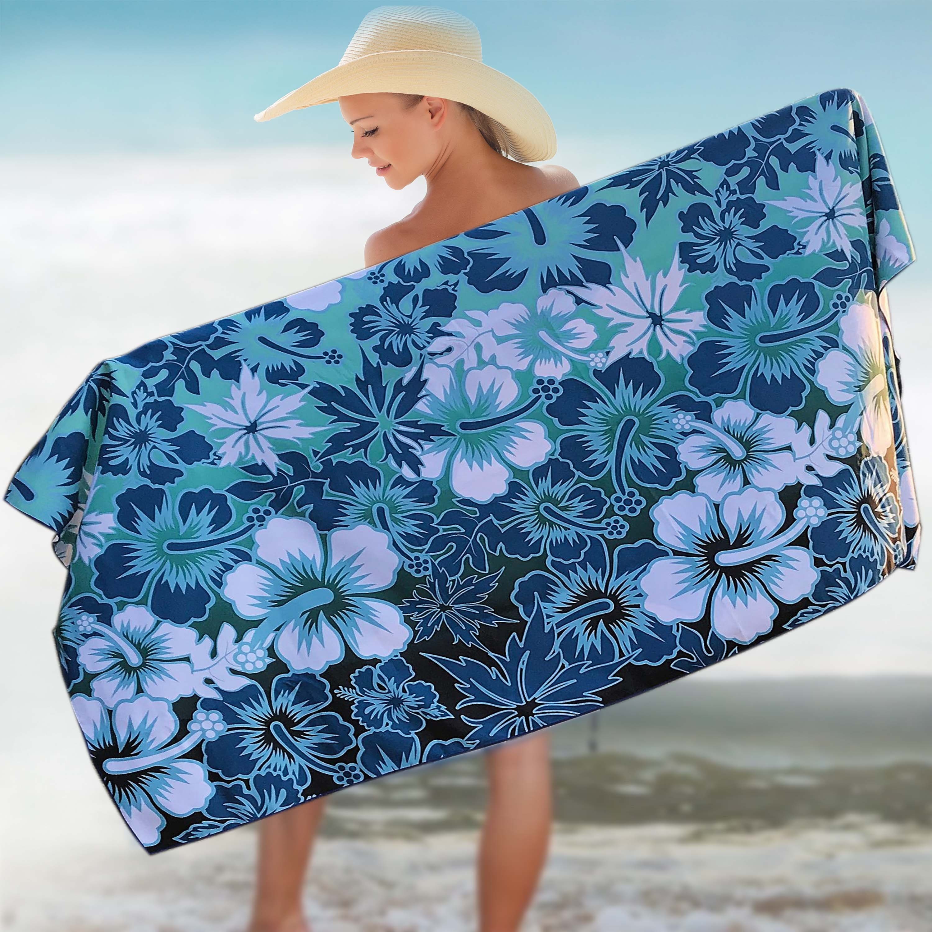 Towel microfiber hibiscus