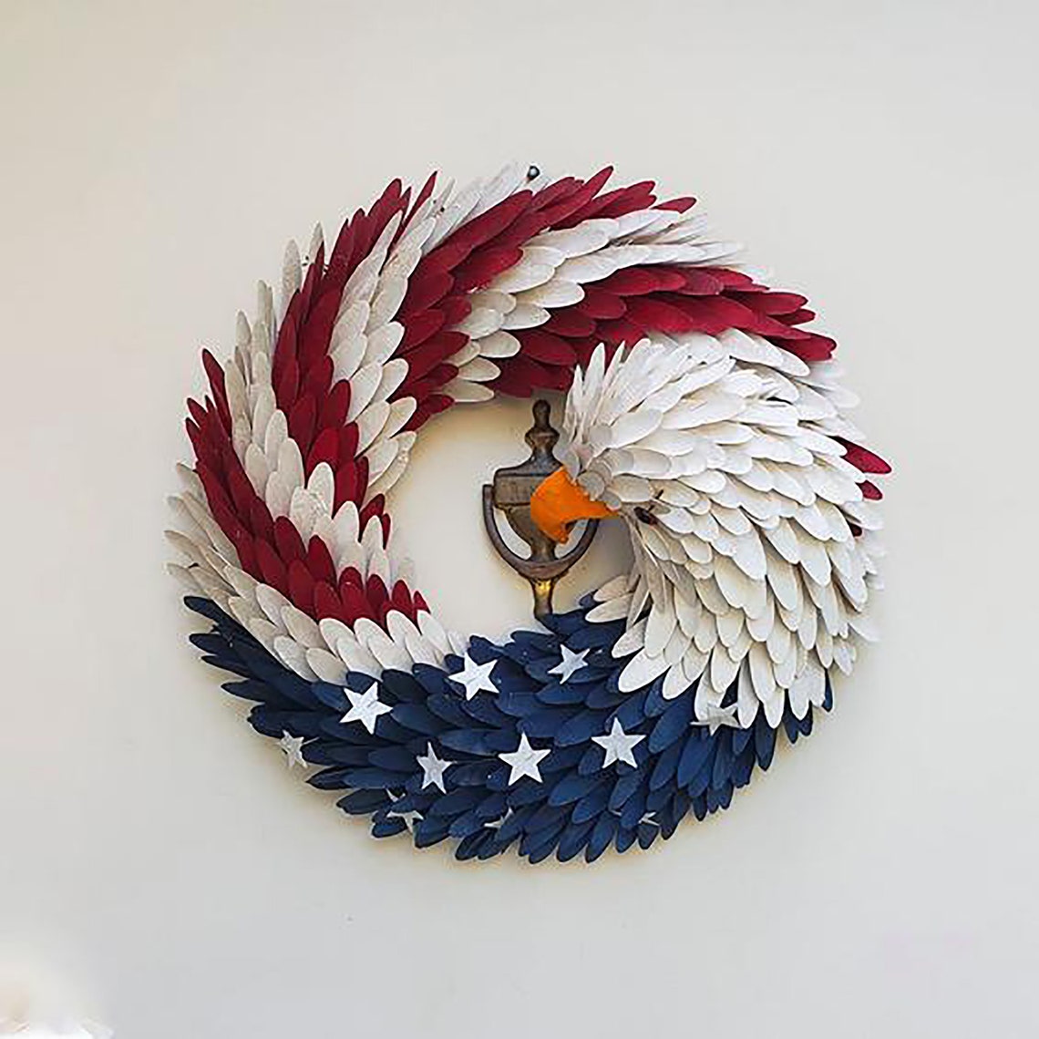 American Eagle Wreath Patriotic Wreath For Front Door Etsy