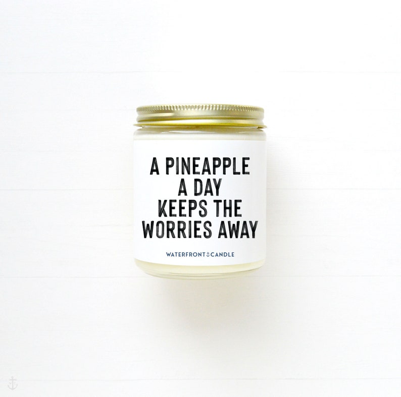 Pineapple Scent Candle Beach Candle Gift for Her Pineapple Scented
