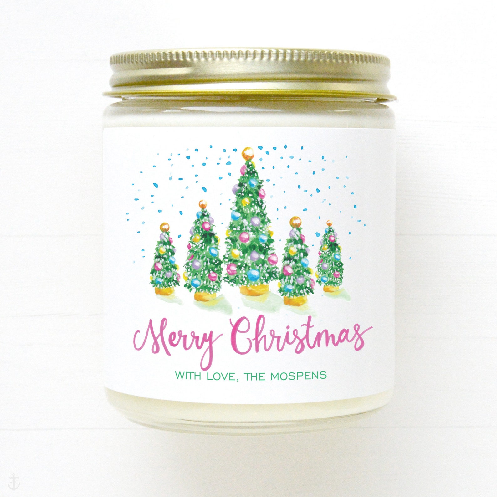 Personalized Christmas Candle Gift Christmas Scented Candle Etsy