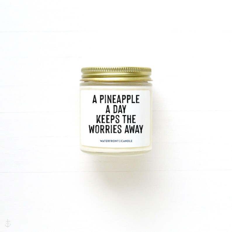 Pineapple Scent Candle Beach Candle Gift for Her Pineapple Scented