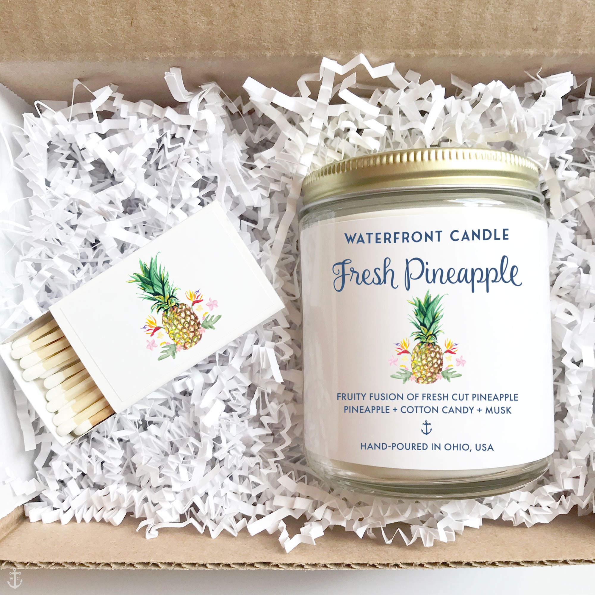 Pineapple Scented Candle Pineapple Candle Fruity Candle Etsy