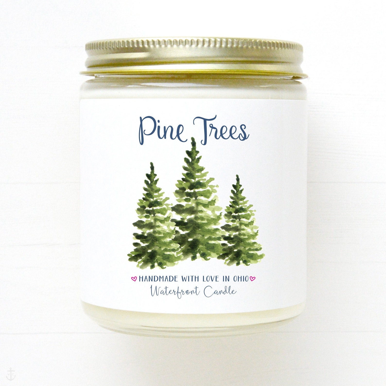 Pine Scented Candle Pine Trees Scented Candle Winter Home Etsy