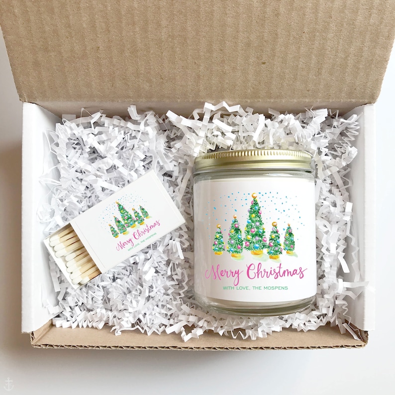 Personalized Christmas Candle Gift Christmas Scented Candle Etsy