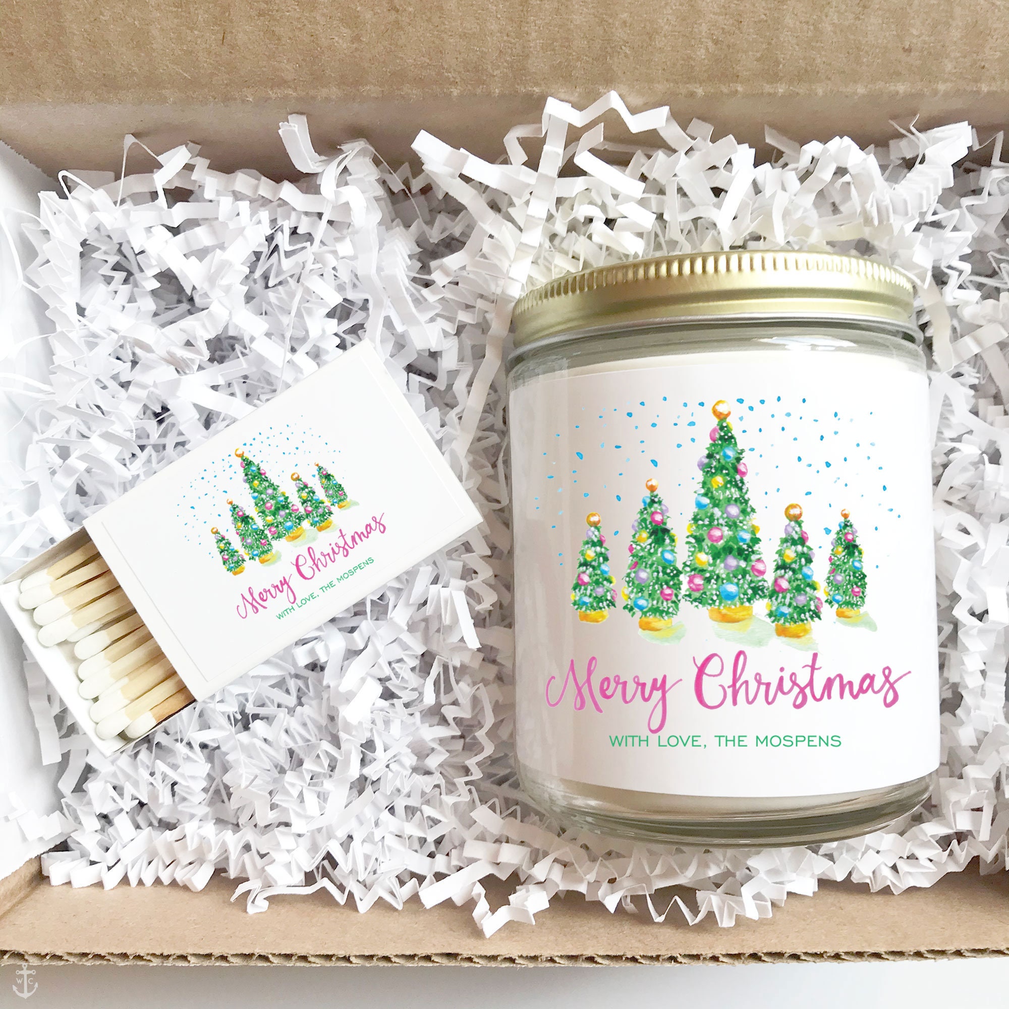 Personalized Christmas Candle Gift Christmas Scented Candle Etsy