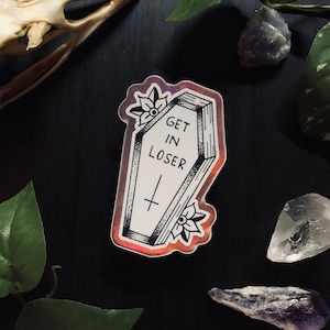 Coffin Cute Spooky Holographic Funny Halloween Sticker