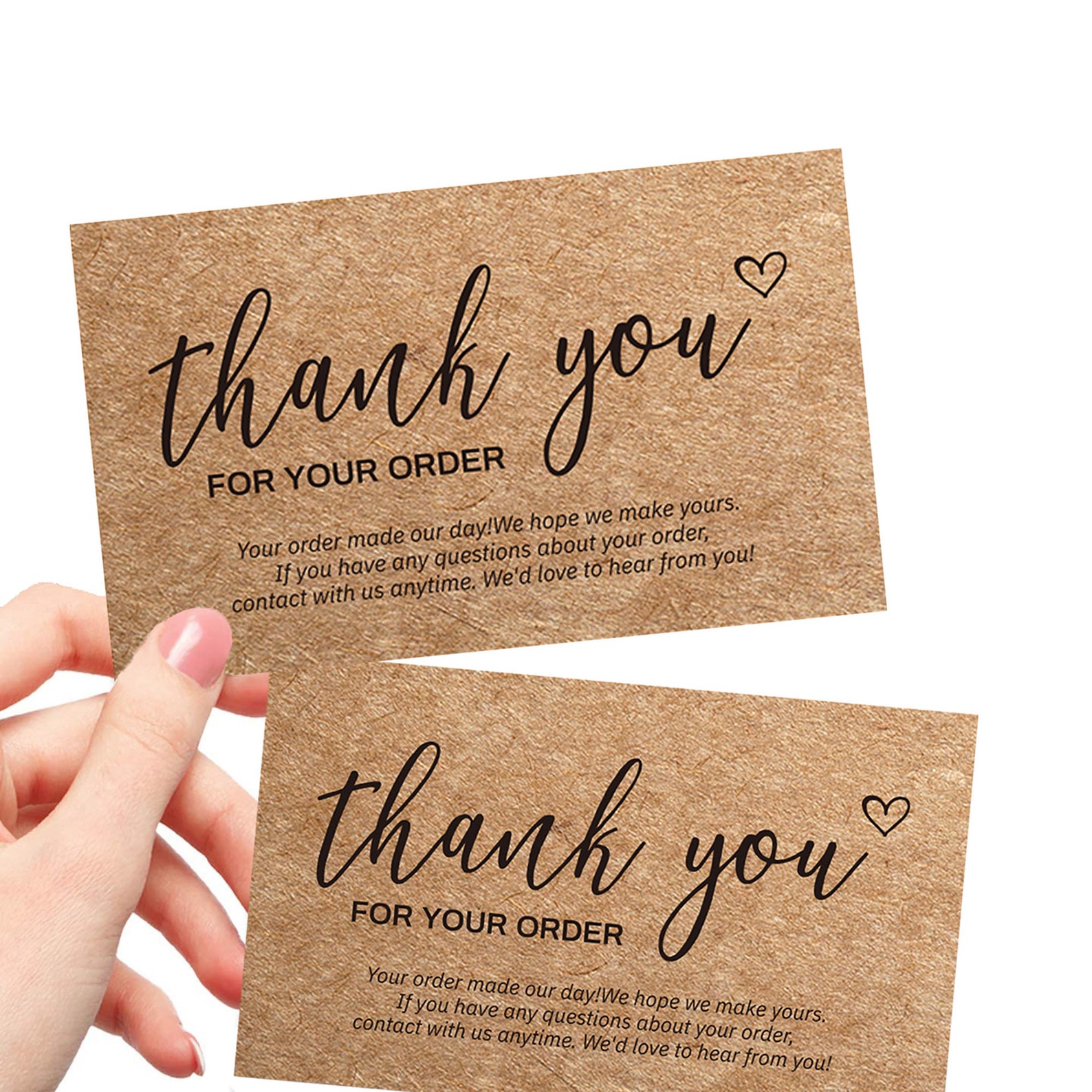 30-thank-you-for-your-order-card-kraft-paper-business-card-etsy