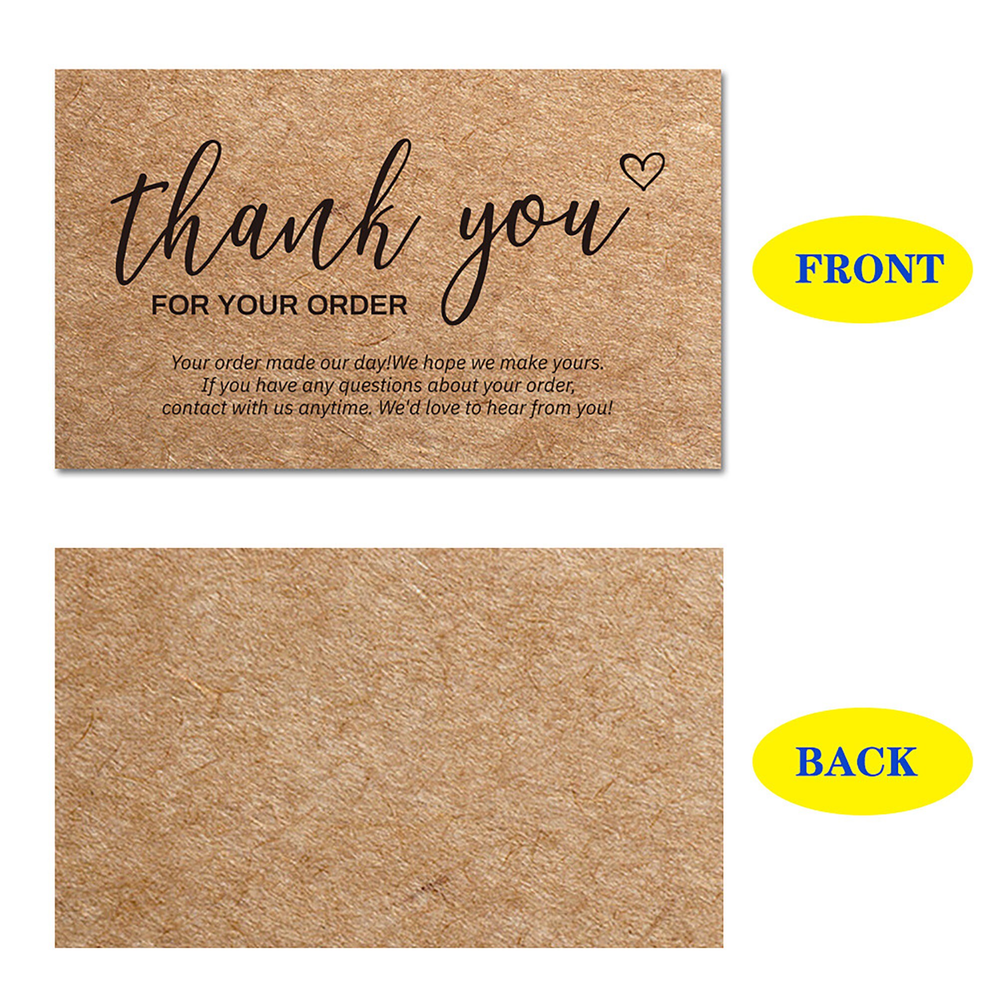 30 Thank You for Your Order Cards Bulk Kraft Postcards Etsy