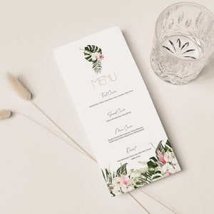 Jungle Bridal, Watercolor clipart, Watercolor flower, Summer clipart, Monstera Clipart, Summer Wedding, Tropical Clipart, Pampass Clipart image 7