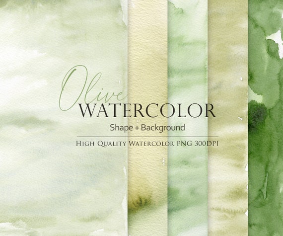 Watercolor background clipart, Watercolor border, Watercolor shape, Watercolor green, Design resources, Watercolor resources