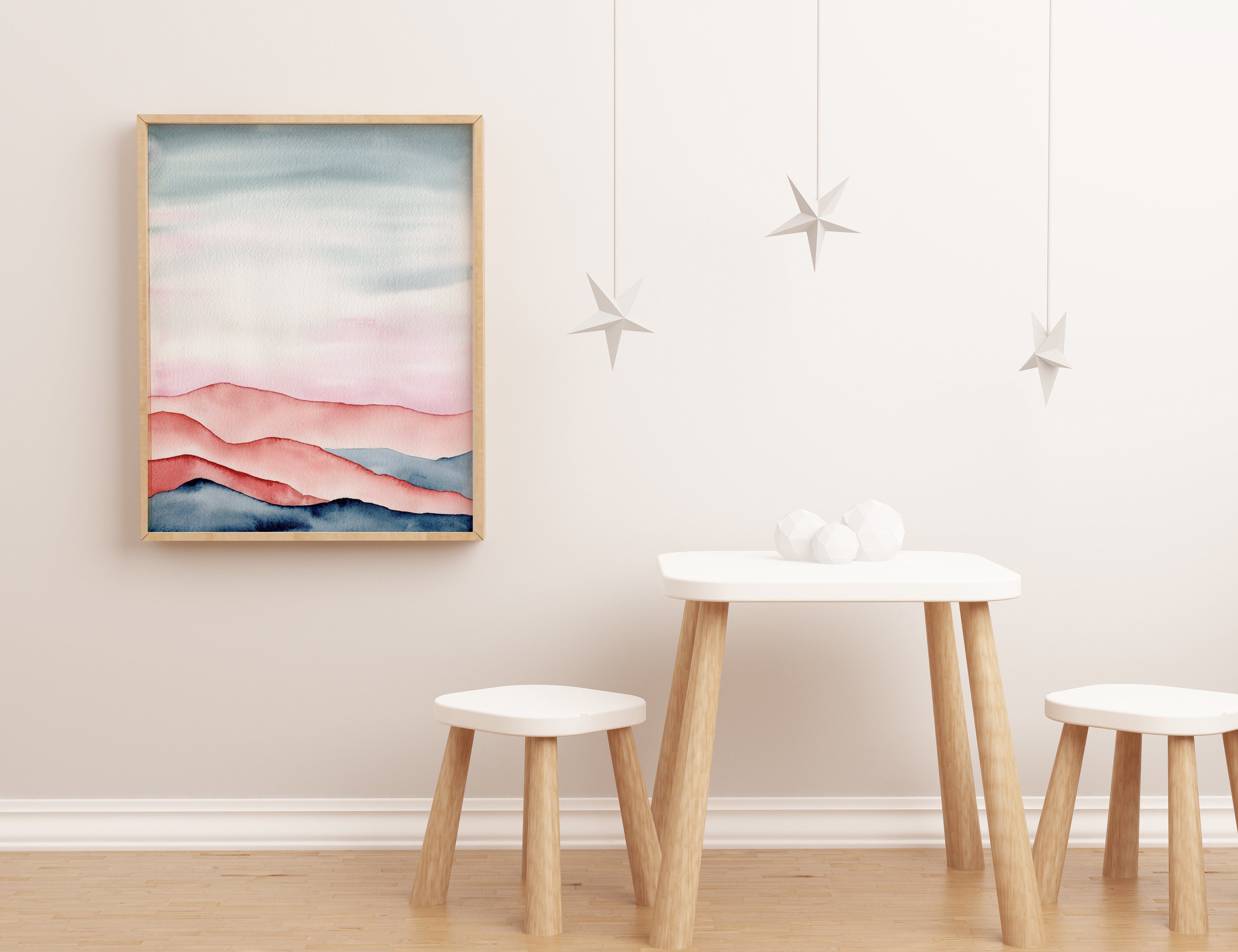 Set of 3 Watercolor prints Printable Wall Art Landscape | Etsy