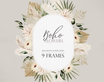 Acuarela flor png, Clipart de flor Boho, Flor boho, Clipart de Pampass, Clipart de flor seca, Clipart boho, Clipart de flor de acuarela