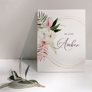 Jungle Bridal, Watercolor clipart, Watercolor flower, Summer clipart, Monstera Clipart, Summer Wedding, Tropical Clipart, Pampass Clipart image 7