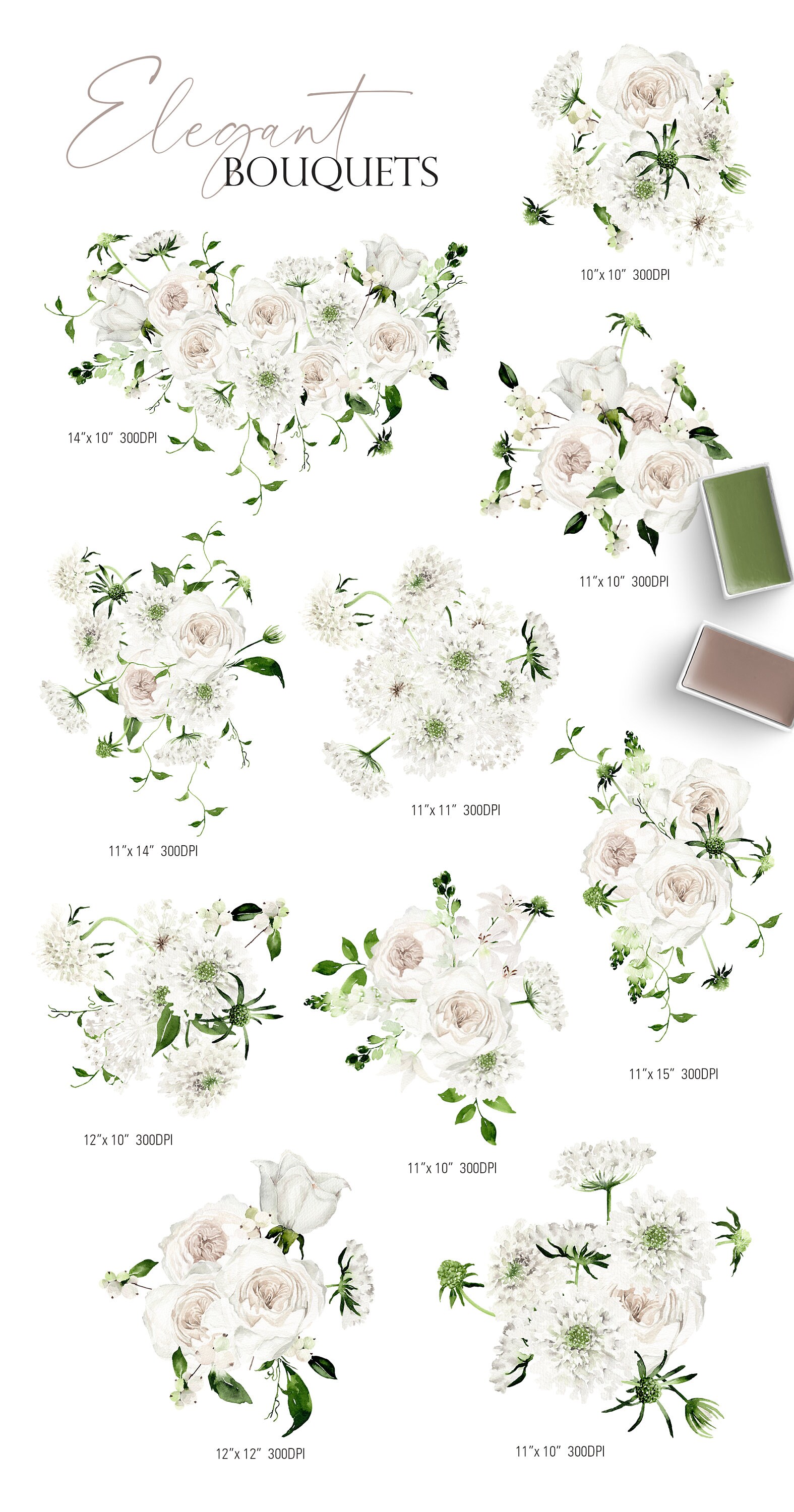 Elegant wedding Watercolor flower Watercolor flower PNG | Etsy