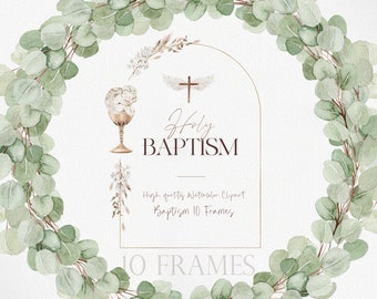 Holy BAPTISM, Baptism PNG, Watercolor Baptism Clipart, Baptism Girl, Baptism Invitation, Baptism Boy, Watercolor Angel, Flower PNG