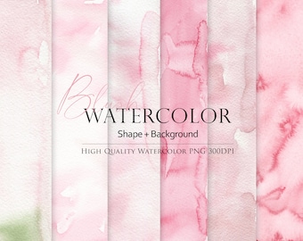 Watercolor background clipart, Watercolor border, Watercolor shape, Watercolor Blush, Design resources, Watercolor resources