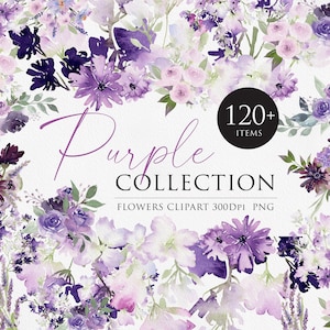Aquarell Blumen Bündel, Aquarell lila Sammlung, Lavendel Kränze, Aquarell Rahmen, lila Clipart, Aquarell Arrangements