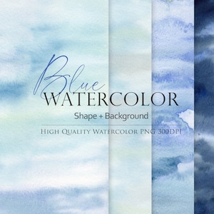 Watercolor background clipart, Watercolor border, Watercolor shape, Watercolor blue, Design resources, Watercolor resources