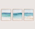 Set of 3 Watercolor prints, Printable Wall Art, Ocean Watercolor, Minimalist Art, Beach Print , Blue Watercolor, Watercolor Abstract Ocean