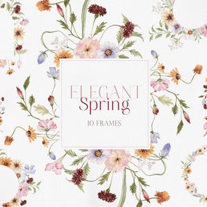 ELEGANT SPRING, Watercolor Flower, Watercolor Spring Flower, Spring Wildflower, Watercolor Wildflower, Spring Flower