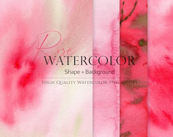 Watercolor background clipart, Watercolor border, Watercolor shape, Watercolor rosepink, Design resources, Watercolor resources