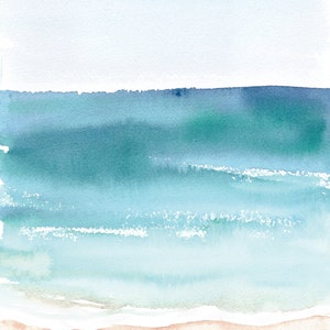 Set of 3 Watercolor Prints, Printable Wall Art, Ocean Watercolor ...