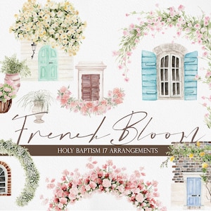 Aquarell Blume PNG, Aquarell Blume, Aquarell Clipart, Französisch Clipart, Rosa Rose Clipart, Aquarell Rose PNG