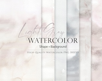 Watercolor background clipart, Watercolor border, Watercolor shape, Watercolor Gray, Design resources, Watercolor resources