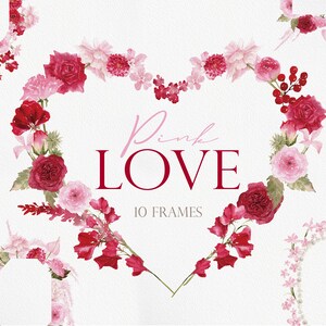 AMOR rosa, flor rosa acuarela, flor rosa PNG, imágenes prediseñadas de San Valentín, imágenes prediseñadas de acuarela, imágenes prediseñadas de flores, día de San Valentín, flor PNG