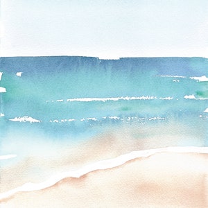 Set of 3 Watercolor Prints, Printable Wall Art, Ocean Watercolor ...