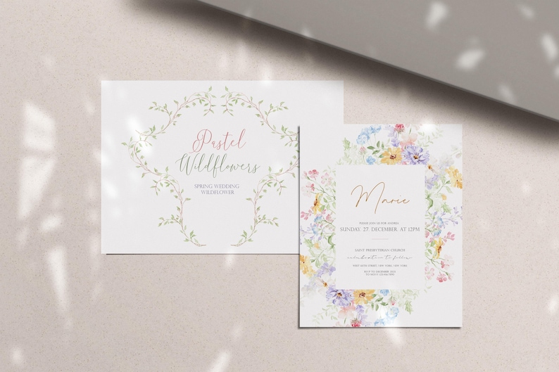 Pastel Wildflower Clipart, Watercolor Floral Bouquets, Spring Wedding Flowers PNG, Wildflower Clipart, Spring Wildflower, Spring flower PNG image 14