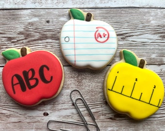 Teacher/School Mini Sugar Cookie Set | Teacher appreciation, Back to school, Gift