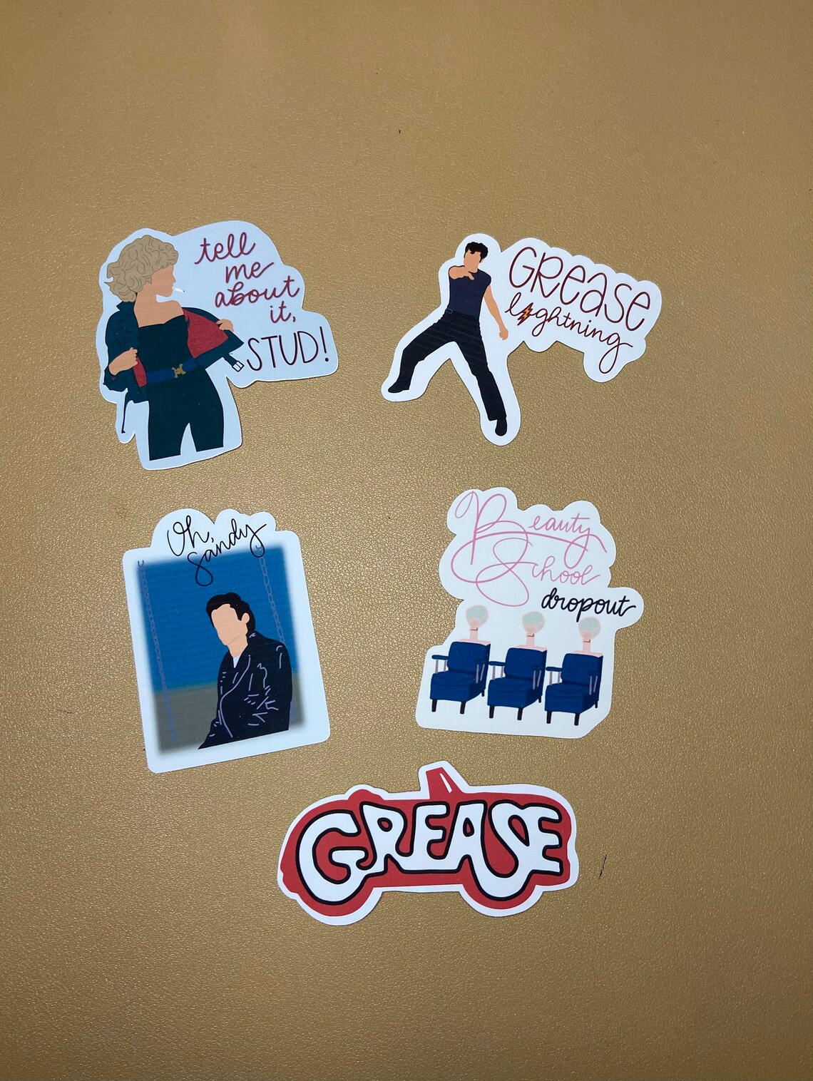 Grease Themed Sticker Pack Etsy